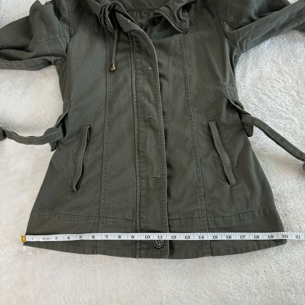 Ashley 26 International Jacket Womens‎ S M Olive Green Military Utility Ruffle - Picture 6 of 16